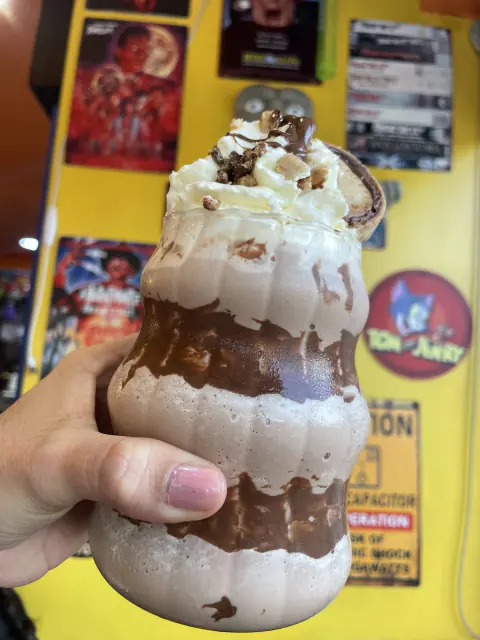 Malteada de chocolate con crema